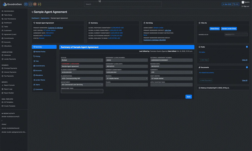 Lender Studio — full platform walkthrough